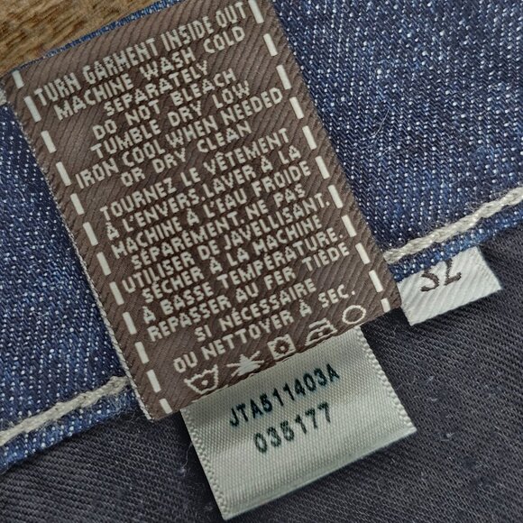 For All Mankind Slimmy Slim Straight Leg Light Stretch Jeans 32/32 Dark Wash - Picture 10 of 11